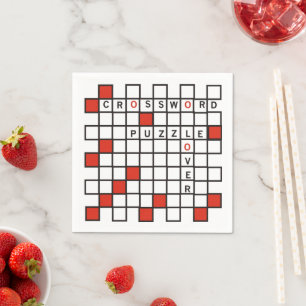 Crossword Puzzle Lover Napkin