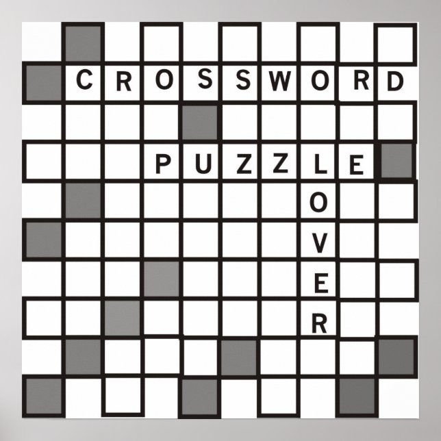 Crossword Puzzle Lover Poster (Front)