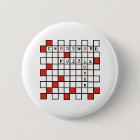 Crossword Puzzle Lover red Button