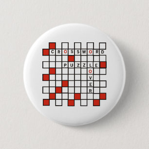 Crossword Puzzle Lover red Button