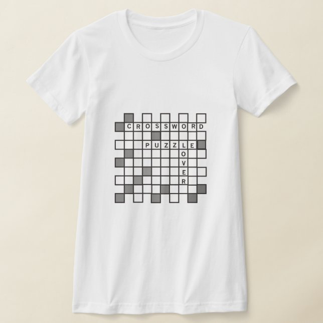 Crossword Puzzle Lover T-Shirt (Laydown)