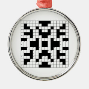 Crossword Puzzle Metal Tree Decoration