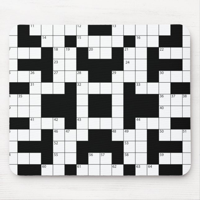 Crossword Puzzle Mouse Mat (Front)