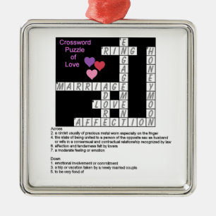 Crossword Puzzle of Love Ornament