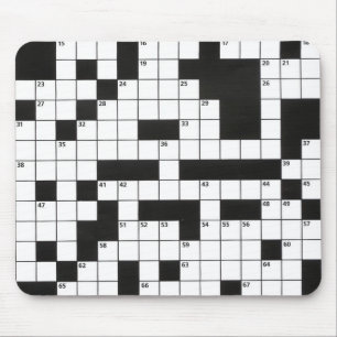 Crossword Puzzle pattern Mouse Mat
