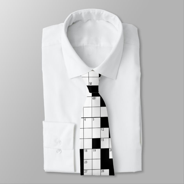 Crossword Puzzle Pattern Tie (Tied)