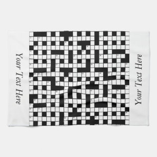 Crossword Puzzle Personalised Tea Towel