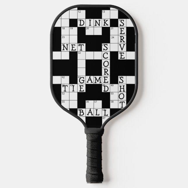 Crossword Puzzle PIckleball Words Paddle (Front)