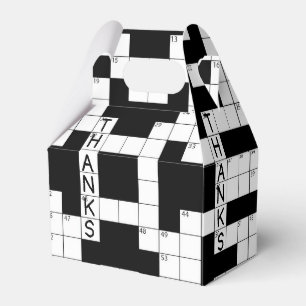 Crossword Puzzle Thanks Favour Box