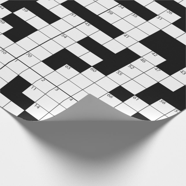 Crossword Puzzle Wrapping Paper (Corner)