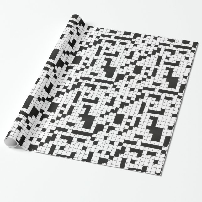 Crossword Puzzle Wrapping Paper (Unrolled)
