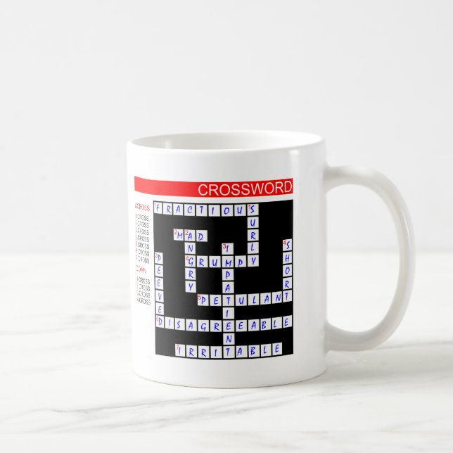 Crossword Puzzles Can Be Frustrating Coffee Mug (Right)