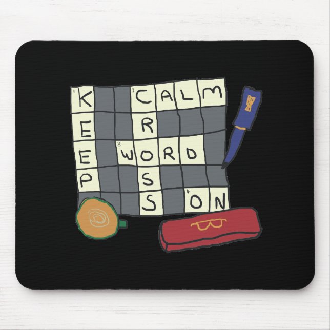 Crossword Puzzles Mouse Mat (Front)