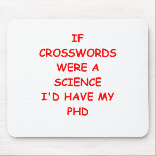 crossword puzzles mouse mat