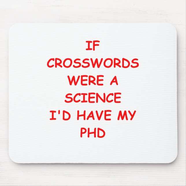 crossword puzzles mouse mat (Front)
