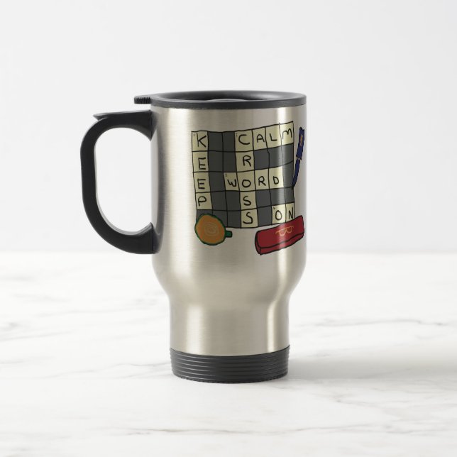 Crossword Puzzles Travel Mug (Left)