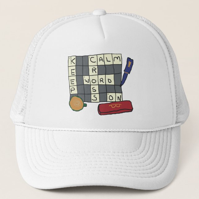 Crossword Puzzles Trucker Hat (Front)