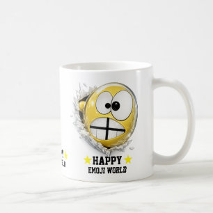 Crossy Emoji Classic White Mug  Funny 3D Character
