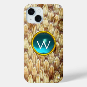 CROTALUS ACQUA BLUE GEM MONOGRAM iPhone 15 CASE