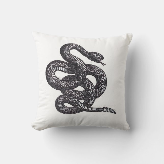 Crotalus Cascavella Snake (Venemous Pit Viper) Cushion (Front)