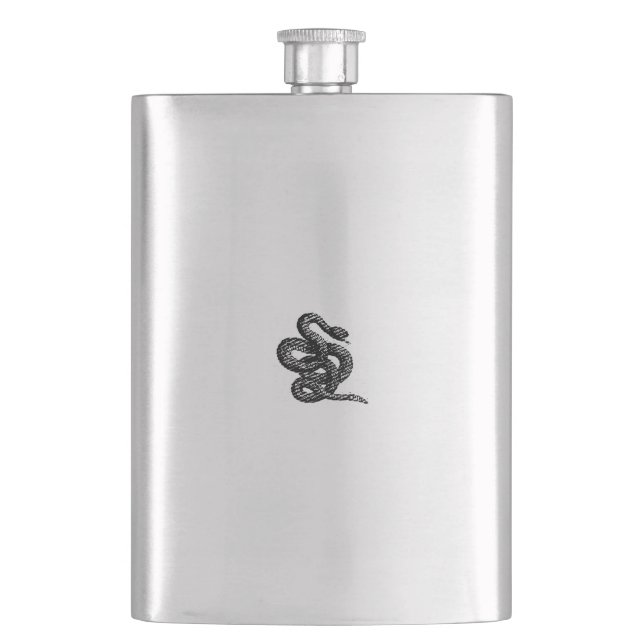 Crotalus Cascavella Snake (Venemous Pit Viper) Hip Flask (Front)
