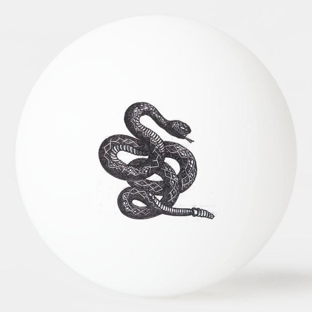 Crotalus Cascavella Snake (Venemous Pit Viper) Ping Pong Ball (Front)