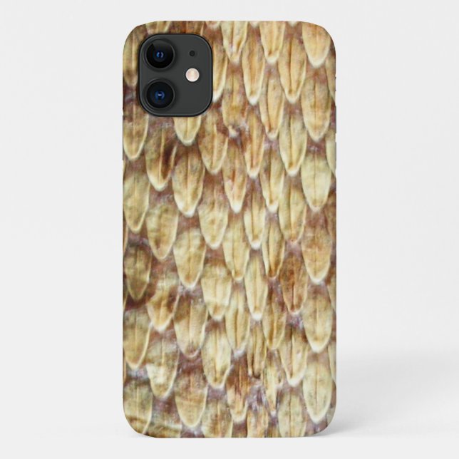 CROTALUS, PRINTED RATTLESNAKE SKIN Cream Brown Case-Mate iPhone Case (Back)