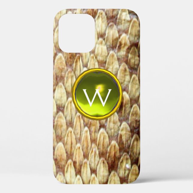 CROTALUS YELLOW GEM MONOGRAM   Case-Mate iPhone CASE (Back)