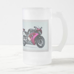 Crotch-Rocket Frosted Glass Mug