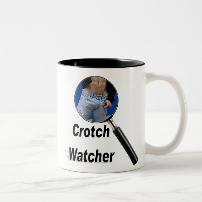 Crotch Watcher Two-Tone Coffee Mug (Right)