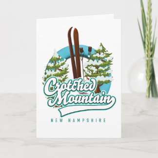 Crotched mountain new hampshire ski logo holiday card