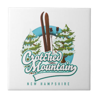 Crotched mountain new hampshire ski logo tile