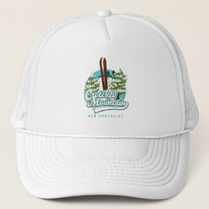 Crotched mountain new hampshire ski logo trucker hat