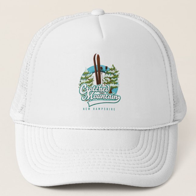 Crotched mountain new hampshire ski logo trucker hat (Front)