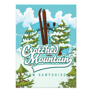 Crotched mountain new Hampshire ski, Photo Print