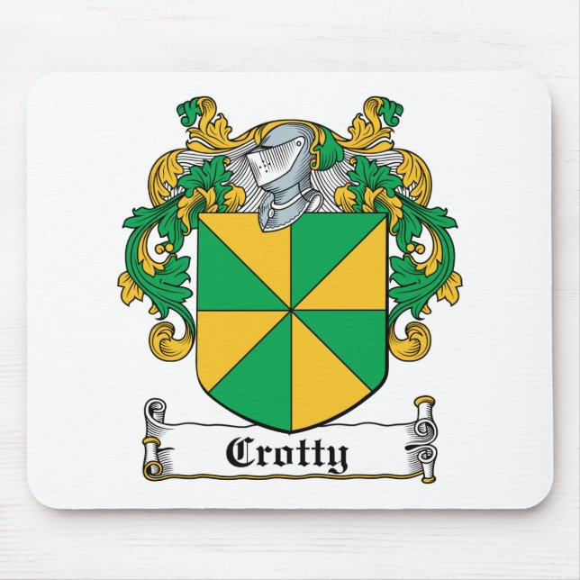 Crotty Family Crest Mouse Mat (Front)