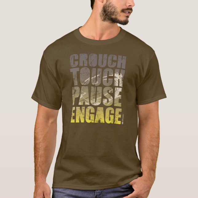 CROUCH TOUCH PAUSE ENGAGE RUGBY T-SHIRT (Front)