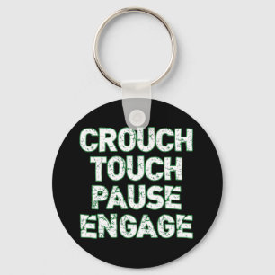 Crouch Touch Pause Engage Rugby Tees Key Ring