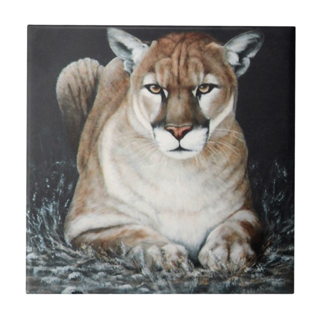 Crouching Cougar Tile (Front)