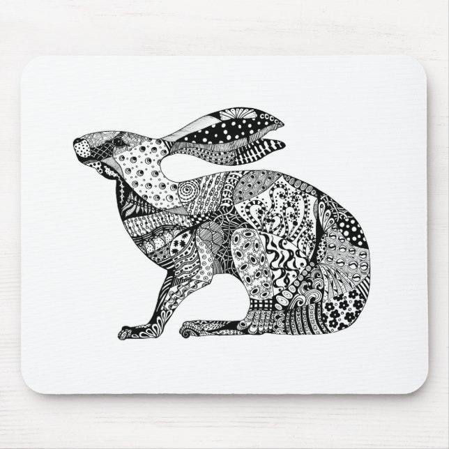 Crouching Hare Mouse Mat (Front)