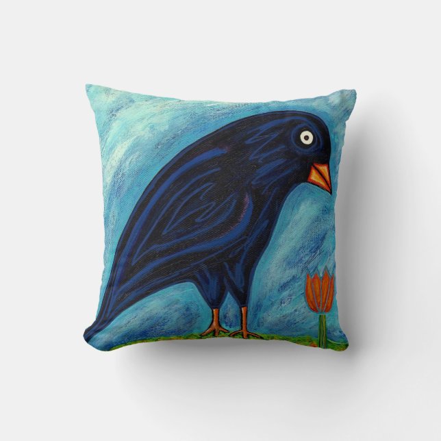 Crow and Chicken Pillow (Front)