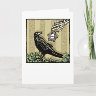 Crow and Cookie - Blank Inside Pop Goth Holiday Card