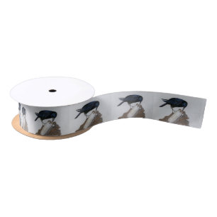 Crow and Harmonica Satin Ribbon