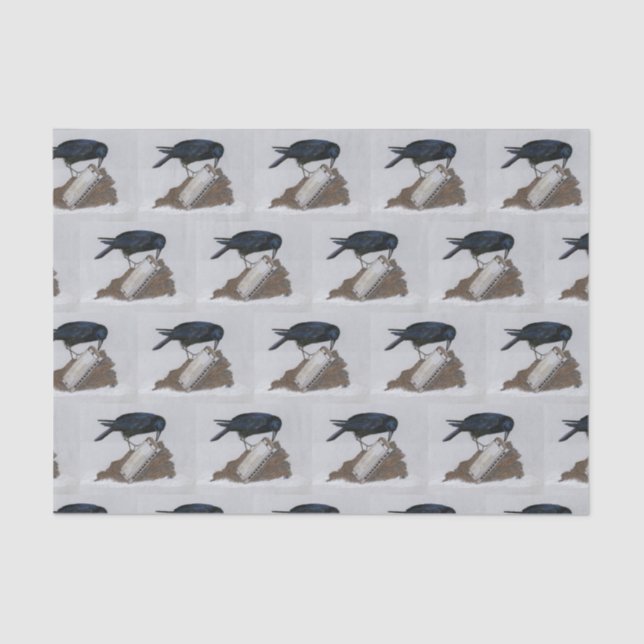 Crow and Harmonica Tissue Paper (Front)
