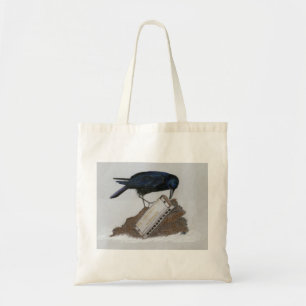 Crow and Harmonica Tote Bag