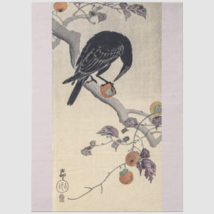 Crow and Persimmon by Ohara Koson Decoupage Tissue Paper
