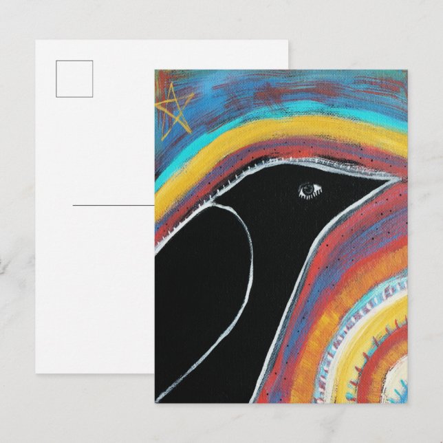 Crow and Rainbow Postcard (Front/Back)