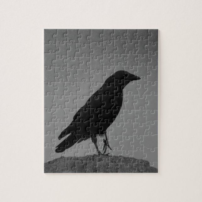 Crow And The Night Stars Jigsaw Puzzle (Vertical)