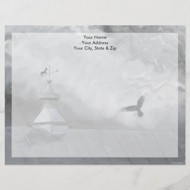 Crow and Weather Vane Customised Letterhead (Front)