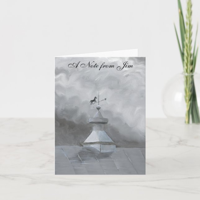 Crow and Weather Vane Note Card (Front)